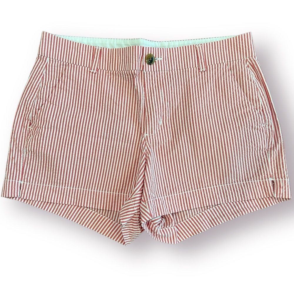 Old Navy Red & White Seersucker Shorts EUC - Picture 4 of 11